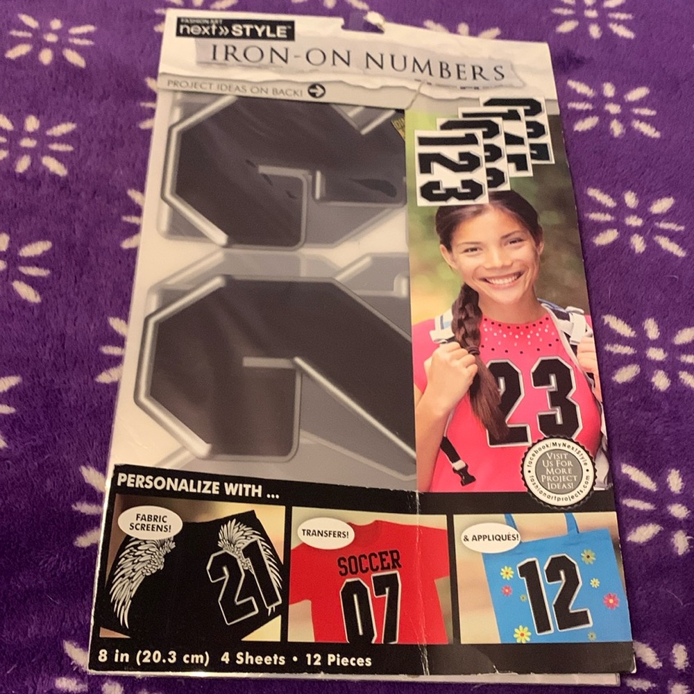 Iron on Numbers never used